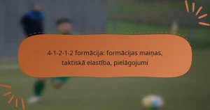4-1-2-1-2 formācija: formācijas maiņas, taktiskā elastība, pielāgojumi