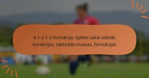 4-1-2-1-2 formācija: Spēles laikā veiktās korekcijas, taktiskās maiņas, formācijas