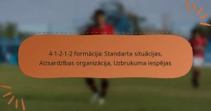 4-1-2-1-2 formācija: Standarta situācijas, Aizsardzības organizācija, Uzbrukuma iespējas