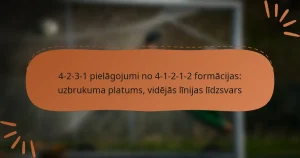 4-2-3-1 pielāgojumi no 4-1-2-1-2 formācijas: uzbrukuma platums, vidējās līnijas līdzsvars