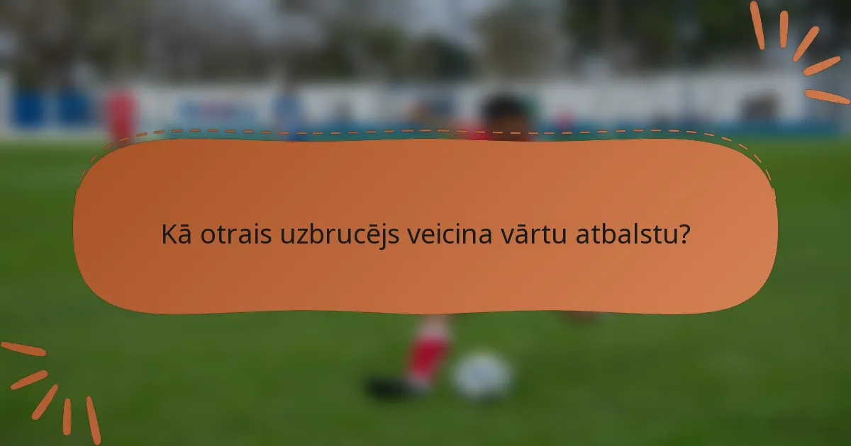 Kā otrais uzbrucējs veicina vārtu atbalstu?