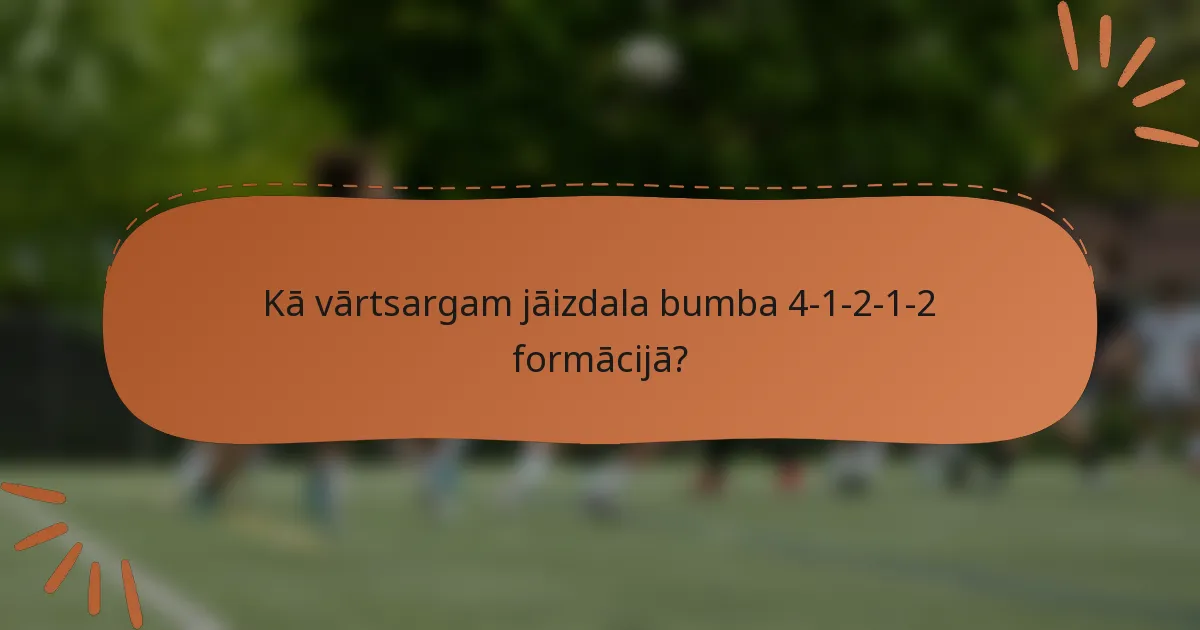 Kā vārtsargam jāizdala bumba 4-1-2-1-2 formācijā?